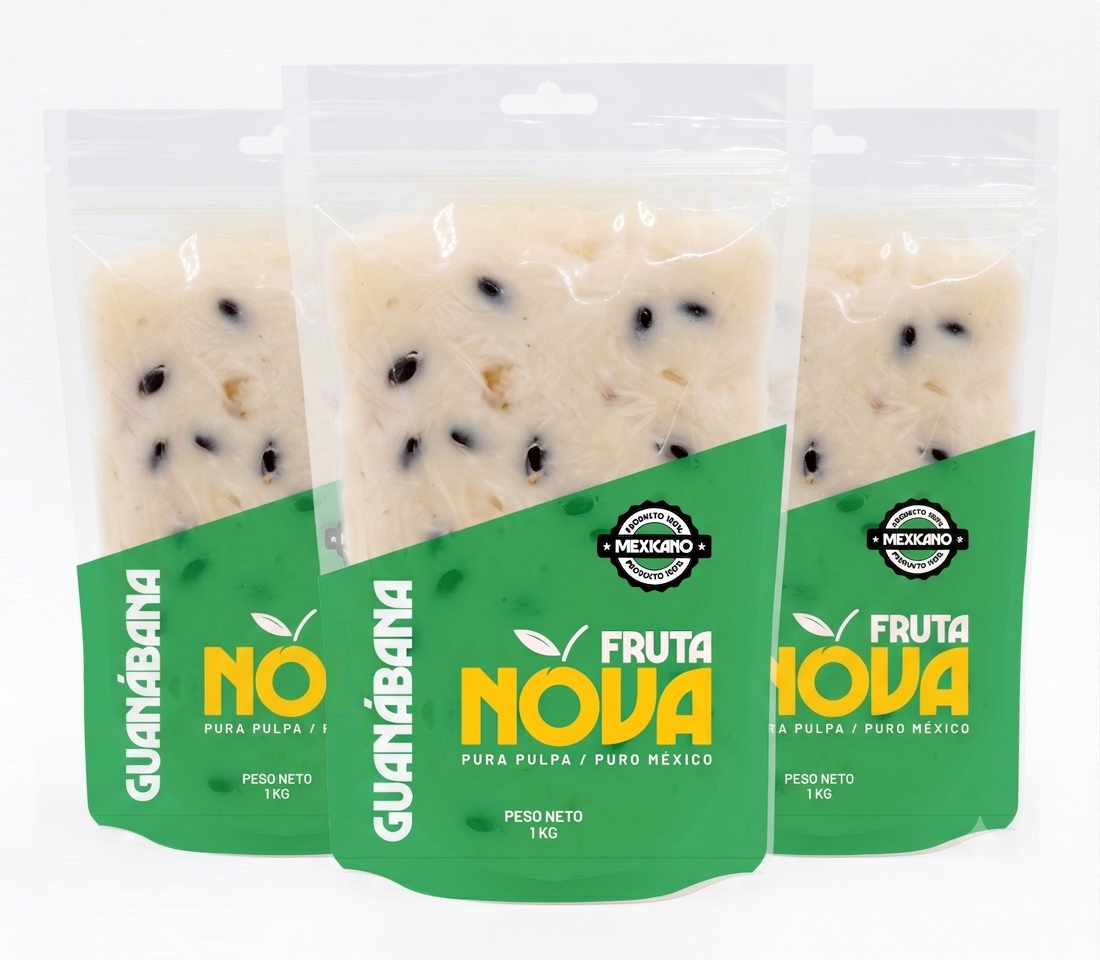 Pulpa de guanábana premium empacada